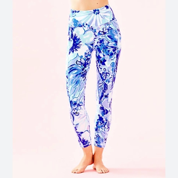 Lilly Pulitzer Pants - LILLY PULITZER WOMENS UPF 50+ LUXLETIC WEEKENDER HIGH RISE LEGGINGS MIDI SZ XS